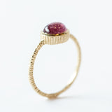 Oval Pink Tourmaline Ring