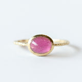 Oval Pink Tourmaline Ring