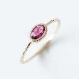 Oval Pink Tourmaline Ring
