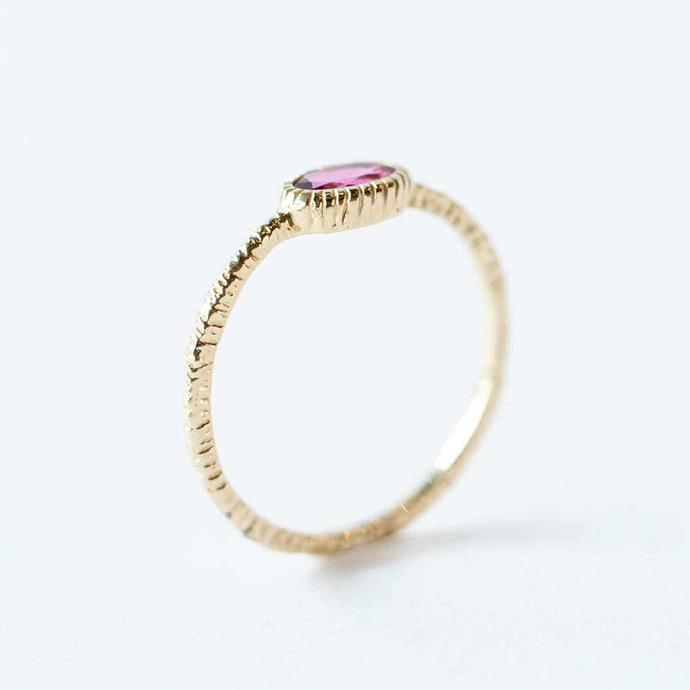 Oval Pink Tourmaline Ring