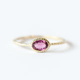 Oval Pink Tourmaline Ring
