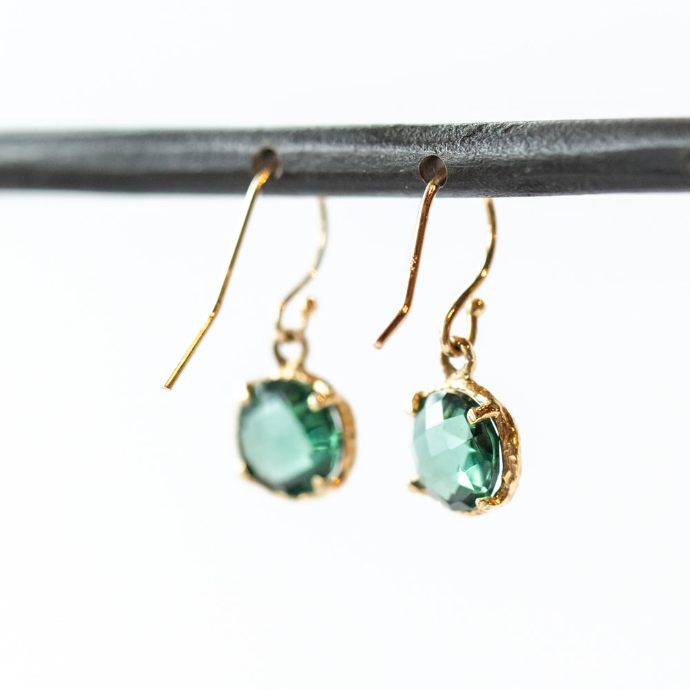 Indicolite Tourmaline Drop Earrings