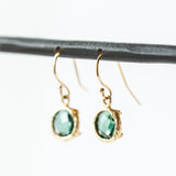 Indicolite Tourmaline Drop Earrings