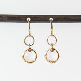 Rose Quartz and Diamond Drop Earrings
