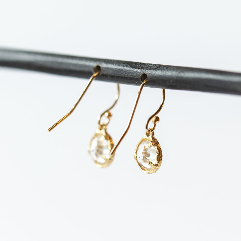 White Topaz Drop Earrings