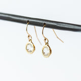White Topaz Drop Earrings
