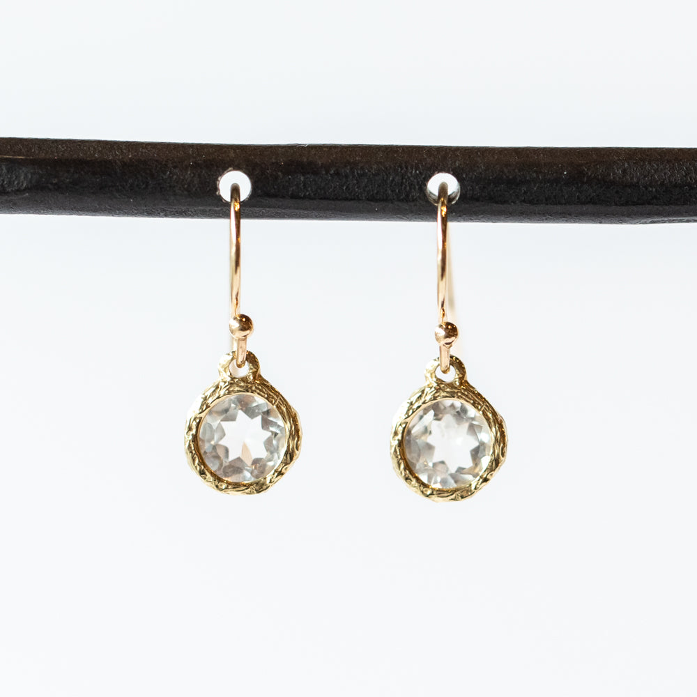 White Topaz Drop Earrings