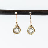 White Topaz Drop Earrings