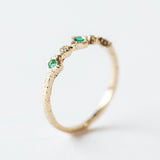 Emerald and Diamond Five-Stone Ring