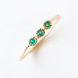 Green Onyx Three-Stone Stacking Ring