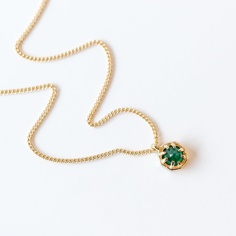 Small Emerald Octagon Necklace