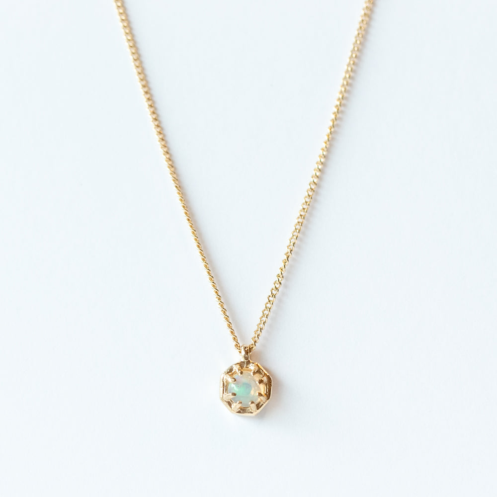 Small Opal Octagon Necklace