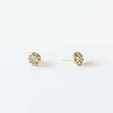 Small Opal Octagon Stud Earrings