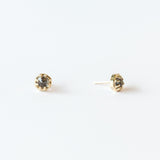 Small Tourmalated Quartz Octagon Stud Earrings