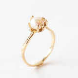 White Pearl Stingray Claw Ring