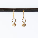 Square Diamond Drop Earrings