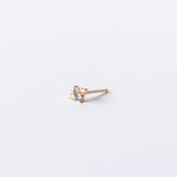Sapphire, Tourmaline, and Diamond Covey Stud Earring (Single)