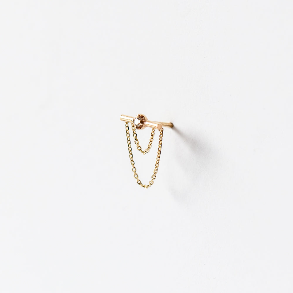 Linn Chain Stud Earring (Single)