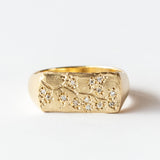 Cherry Blossom Bar Signet Ring