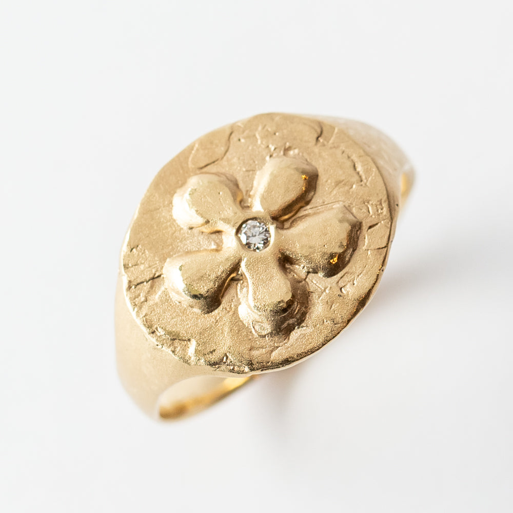 Flower Power Signet Ring