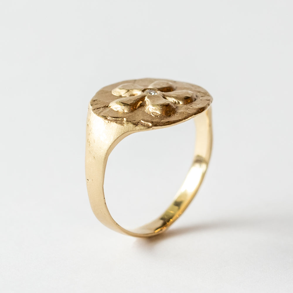 Flower Power Signet Ring