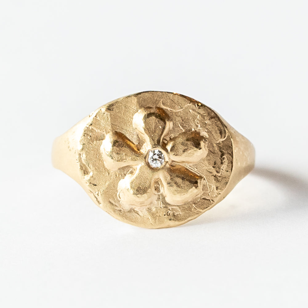 Flower Power Signet Ring