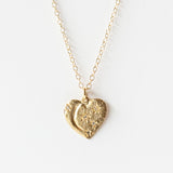 Heart Necklace with Moon and Stars