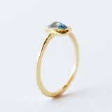 Oval Denim Blue Sapphire Ring