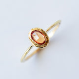 Oval Orange Sapphire Ring