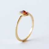 Oval Orange Sapphire Ring