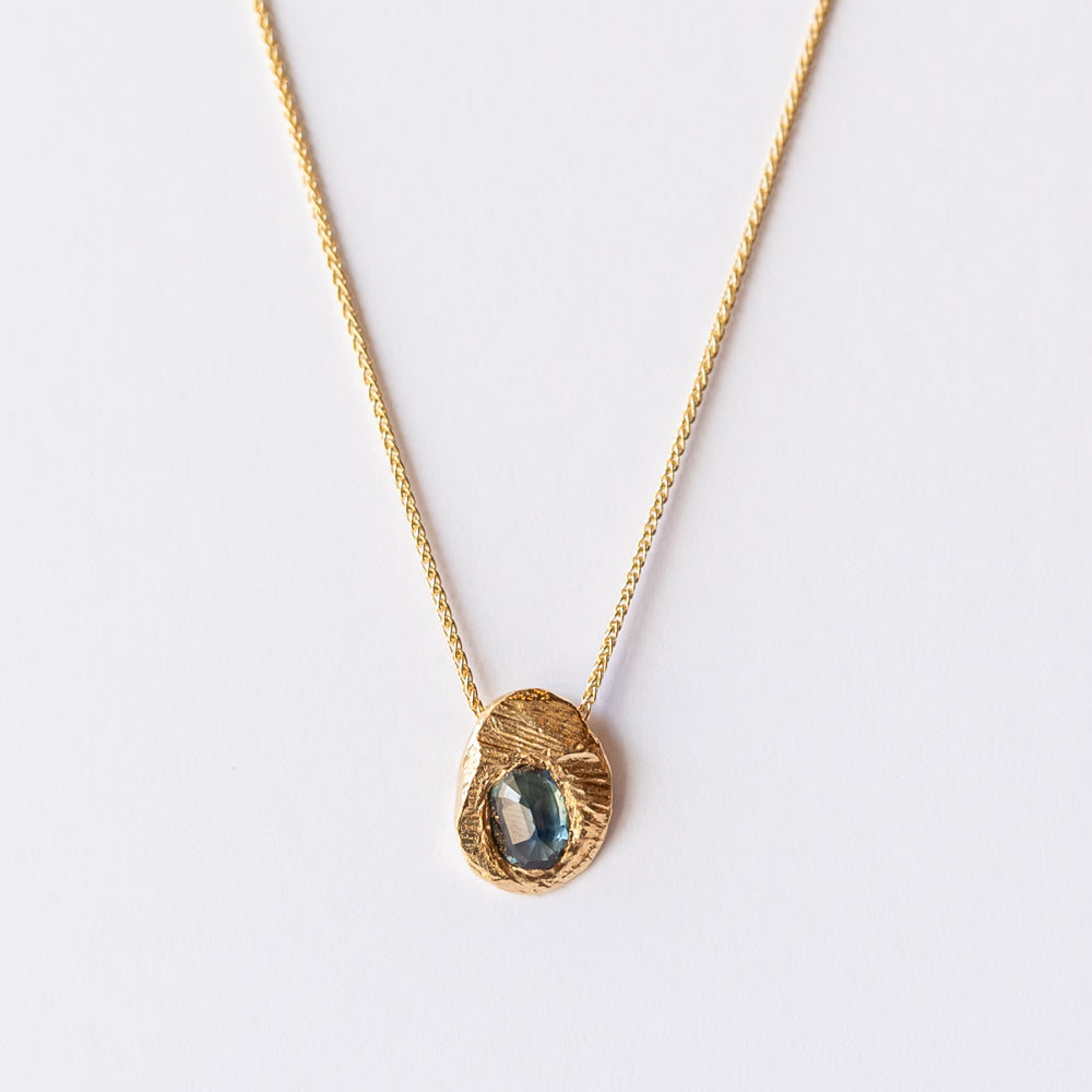 Denim Sapphire Slider Necklace
