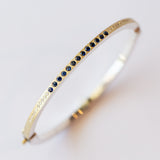 Laura Lux 2.5mm Sapphire and Diamond Bangle