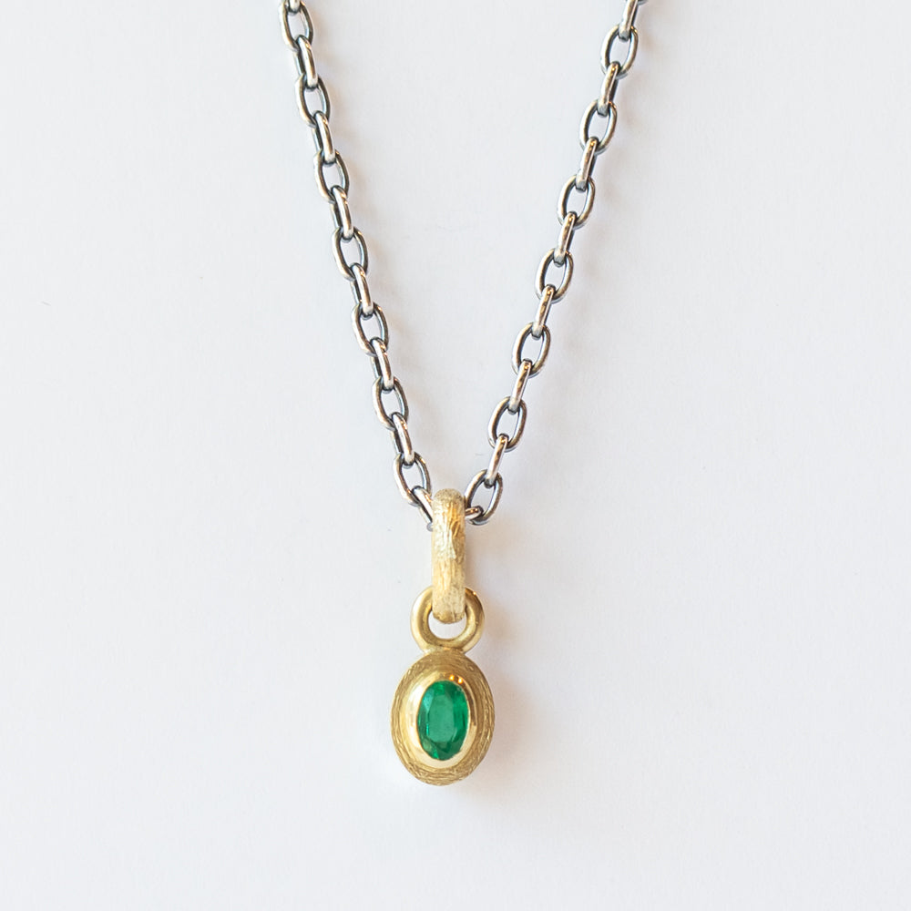 Oval Emerald Pendant