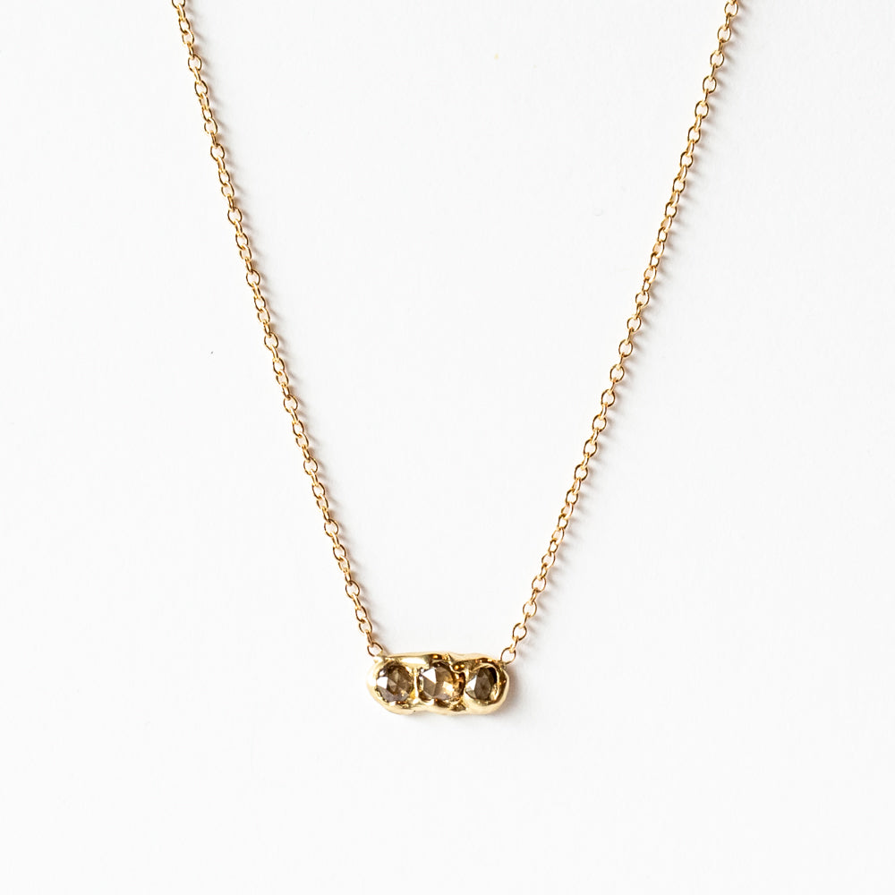 Rough Champagne Diamond Necklace