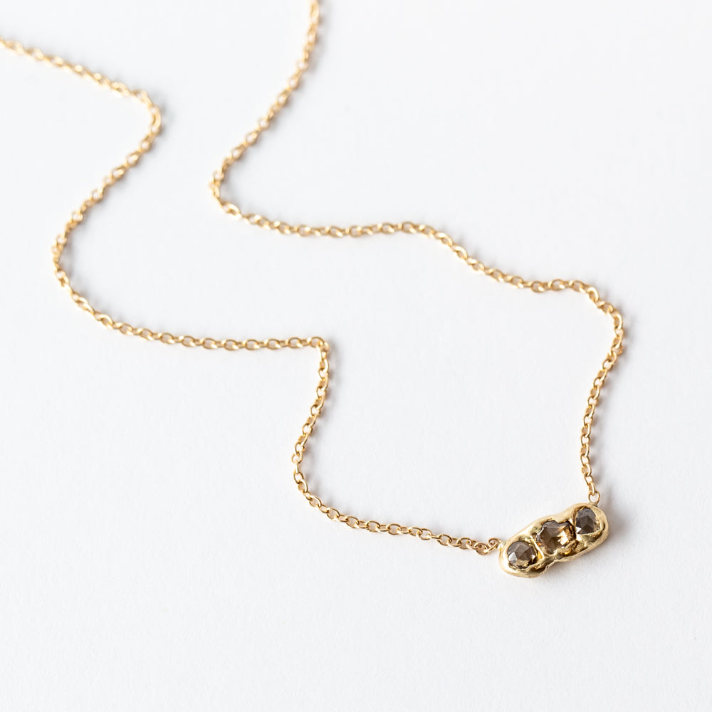 Rough Champagne Diamond Necklace
