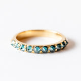 Barbed Blue Diamond Half Eternity Ring