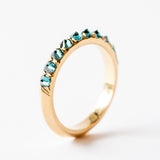 Barbed Blue Diamond Half Eternity Ring