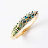 Barbed Blue and Green Diamond Medium Duomo Ring