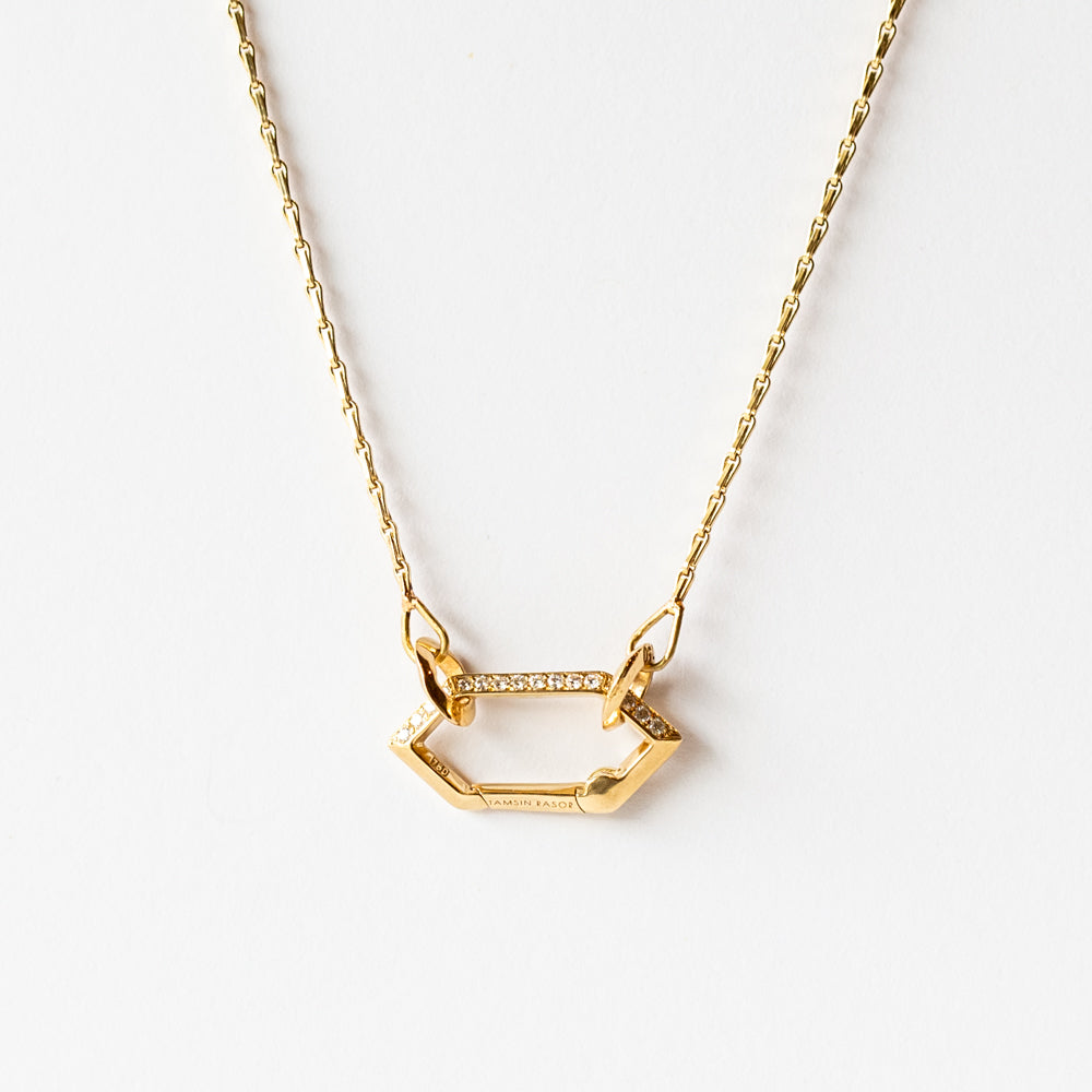 Convertible Barley Corn Chain with Diamond Makhaira Clip