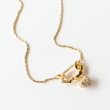 Convertible Barley Corn Chain with Diamond Makhaira Clip
