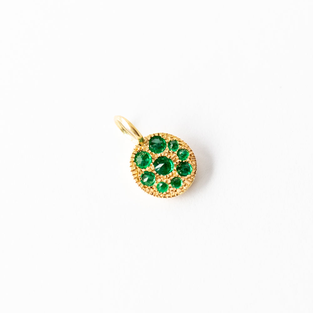 Emerald Mini Disc Charm