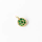 Emerald Mini Disc Charm