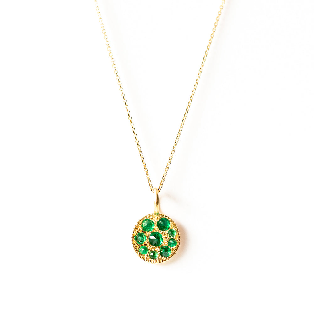 Emerald Mini Disc Charm