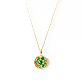 Emerald Mini Disc Charm