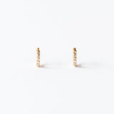 Barbed Diamond Mini Huggie Hoop Earrings