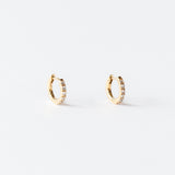 Barbed Diamond Mini Huggie Hoop Earrings