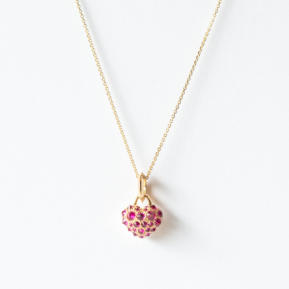 Tough Love Ruby Heart Charm
