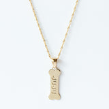 Engraved Dog Bone Signet Charm "JUJU"