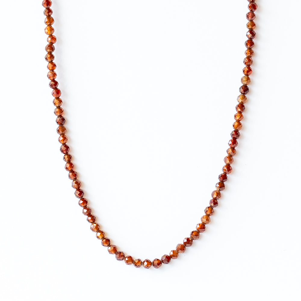 Petite Garnet Beaded Necklace