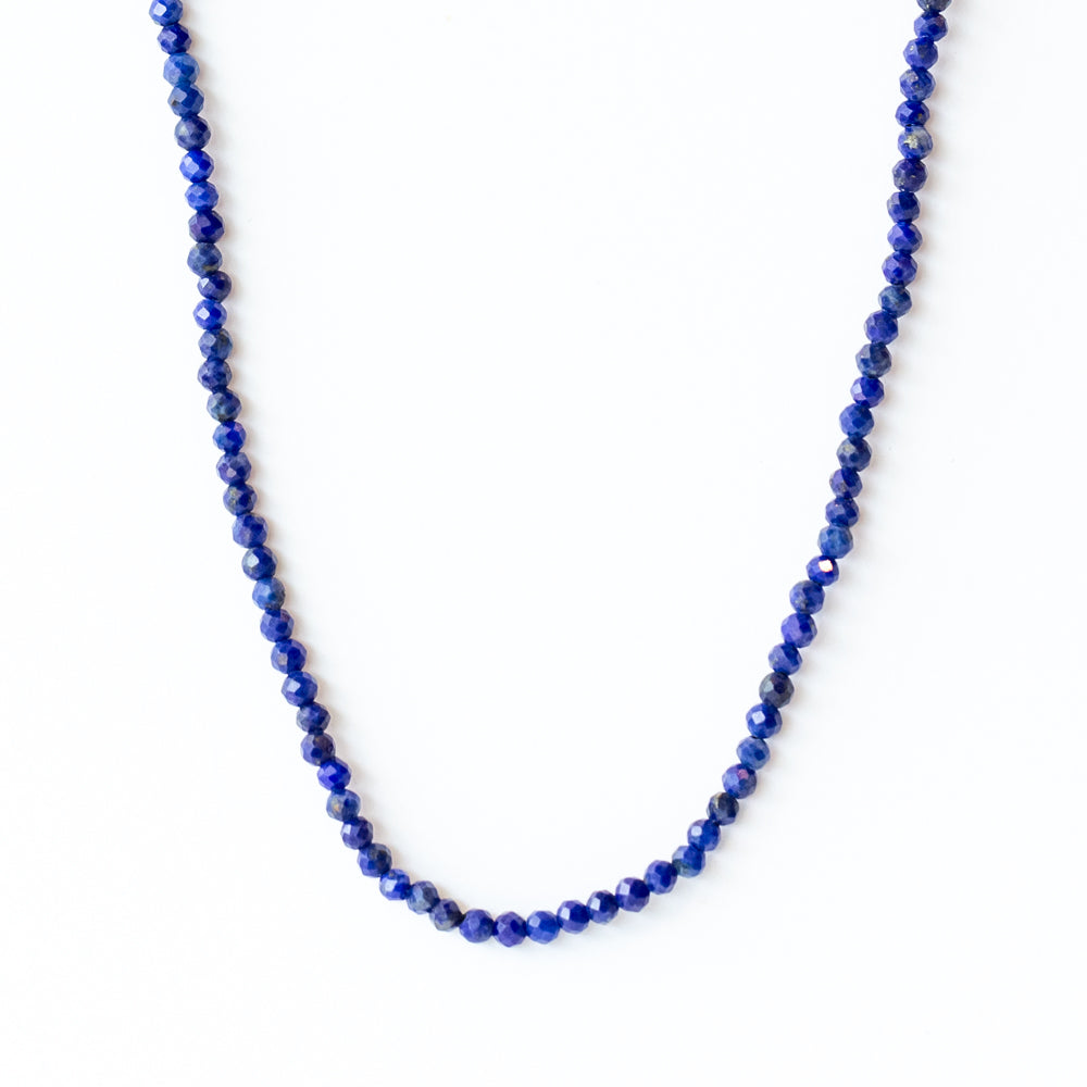 Petite Lapis Beaded Necklace